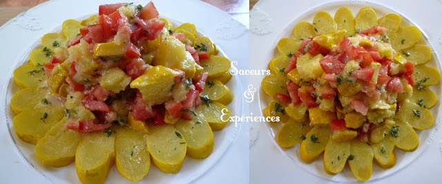La recette d'Emmanuelle : Salade de Pâtisson & Tomates, Soleil des îles