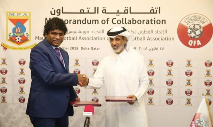  La Mauritius Football Association (MFA) signe un accord de coopération avec le Qatar Football Association