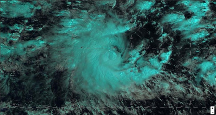 Tempête tropicale BOUCHRA située au sud ouest des îles indonésiennes proche de 90°E. Photo: Page Cyclone Class 4
