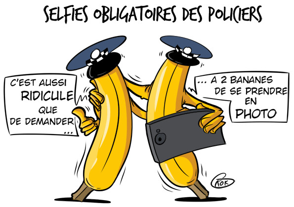 [KOK] Le dessin du jour : Selfies obligatoires des policiers