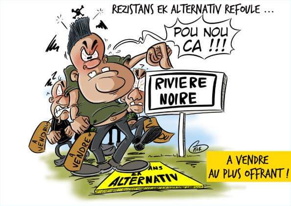 L'actualité vu par KOK : Rezistans Ek Alternativ refoulé à Rivière Noire