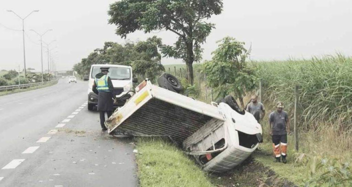 Mauvais temps : Accident de la route à Mapou