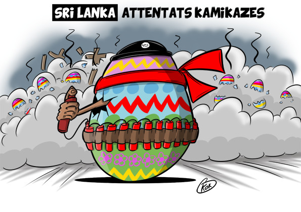 [KOK] Le dessin du jour : Sril Lanka : Attentats Kamikazes