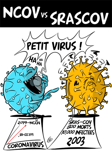 [KOK] Le dessin du jour : Le coronavirus fait plus de 800 morts et devient plus meurtrier que le Sras