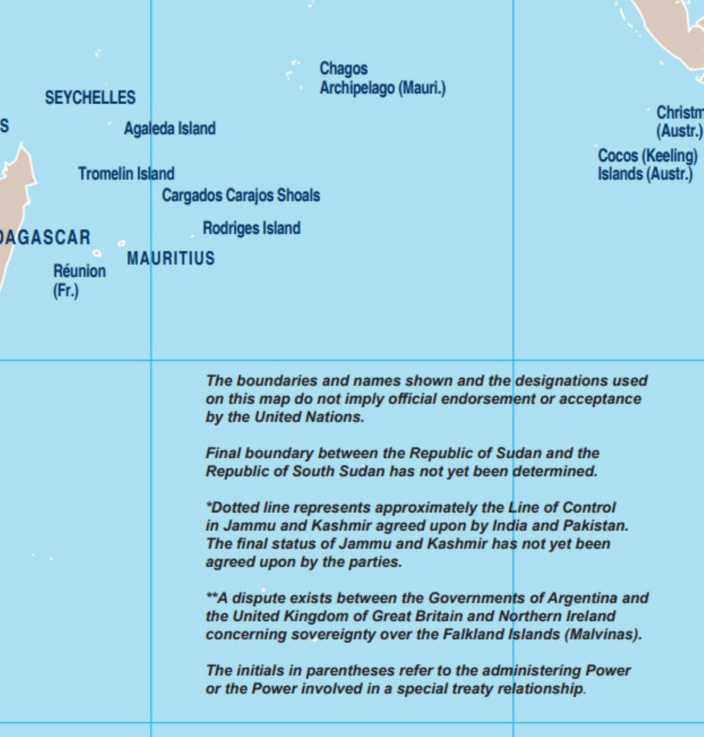 Les Chagos comme territoire mauricien sur la mappemonde  : Bancoult se réjouit