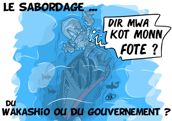 [KOK] Le dessin du jour : Le sabordage du Wakashio ou du gouvernement ?