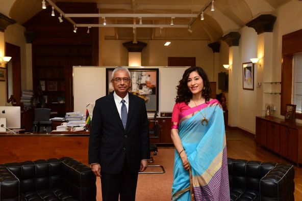 [Diaporama] La Haut commissaire de l'Inde, Mme K. Nandini Singla, fait la tournée des visites diplomatiques