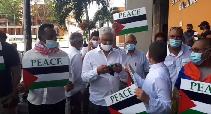 Manifestation pacifique en soutien à la Palestine dans les rues de la capitale