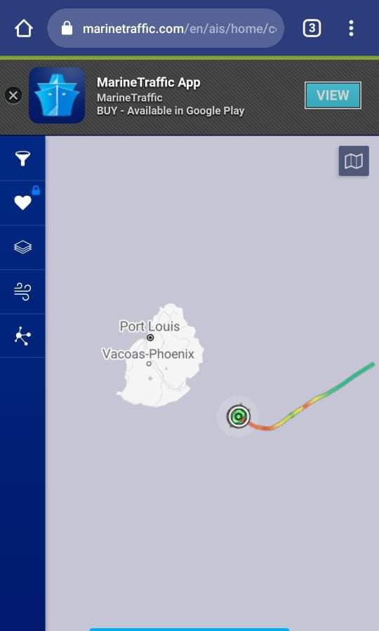 Au large de Pointe d’Esny, le navire Berge Jaya connaît actuellement une « panne moteur »