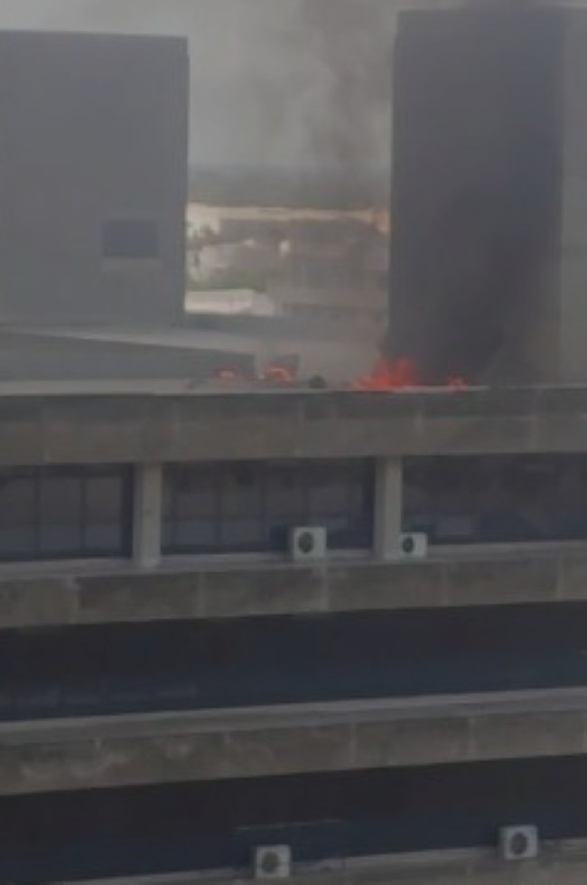 Explosion sur le toit du bâtiment Emmanuel Anquetil