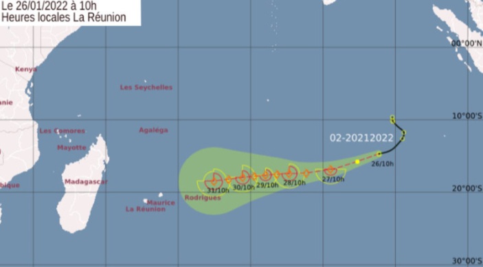 Une tempête tropicale baptisée Batsirai proche de l'île Maurice début février