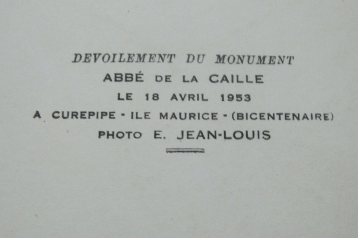Curepipe : Vol d'une plaque commémorative de l’astronome français l’abbé Nicolas-Louis de la Caille  