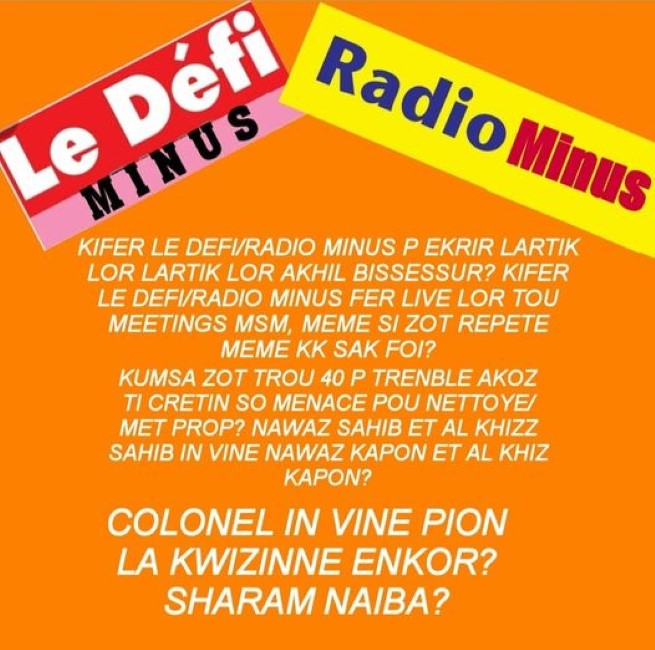 [Paul Lismore] Ki arive le Defi/Radio Minus?