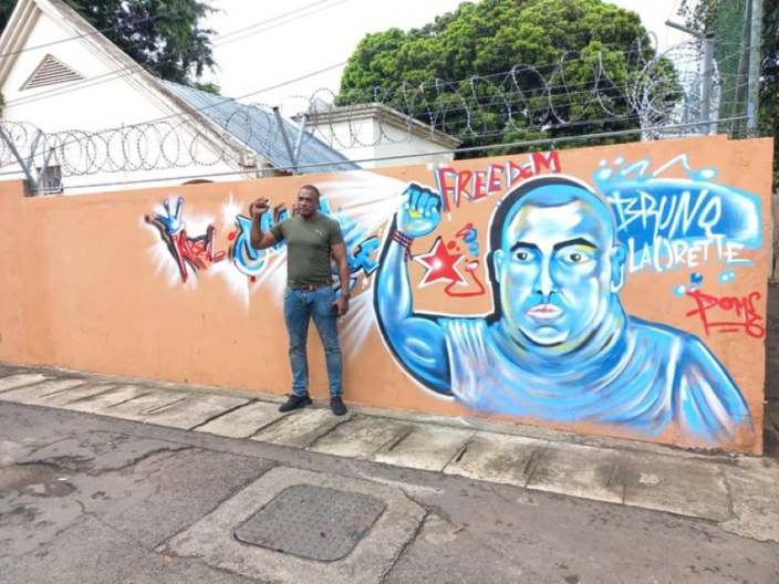 Fresque de Bruneau Laurette à Sainte-Croix : Un artiste arrêté