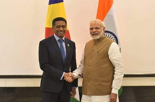 Le Président Faure (Seychelles) et Modi