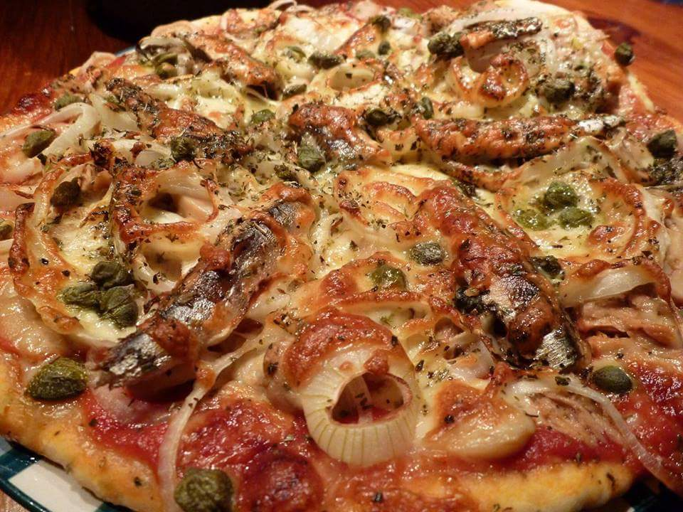 La recette d'Emmanuelle : La Pizza aux Anchois, Pâte au Basilic
