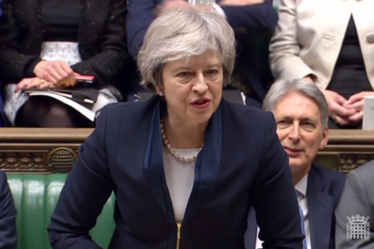 Theresa May au Parlement britannique à Londres le 15 janvier 2019.