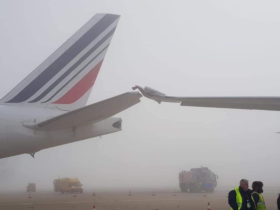A Roissy-Charles-de-Gaulle, un Airbus A 350 d’Air Mauritius entre en collision avec un autre avion