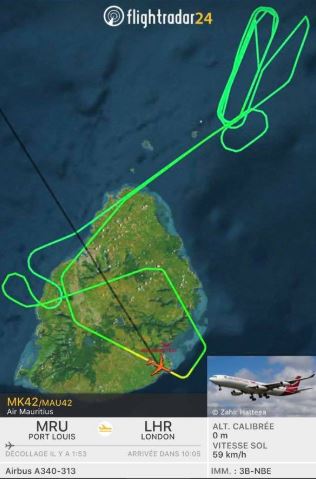 En partance pour Londres, un vol d'Air Mauritius fait demi-tour en plein vol