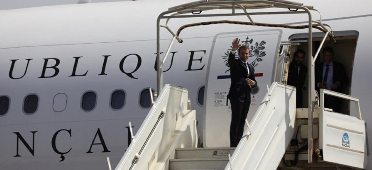 Les avions présidentiels du Président Macron stationnent à Maurice