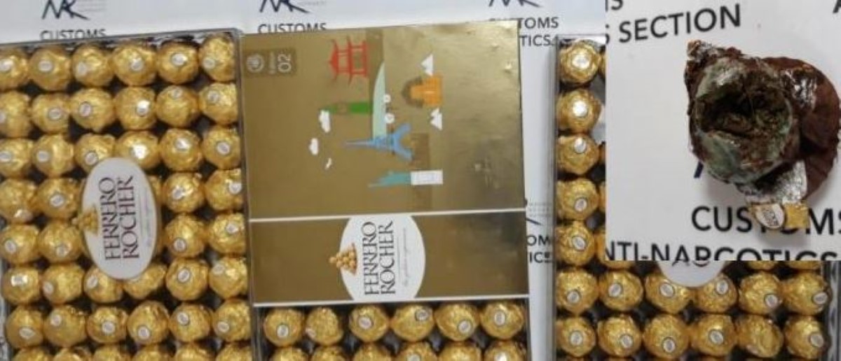 Plaisance : Saisie de Rs 1 million de cannabis dans du chocolat Ferrero Rocher