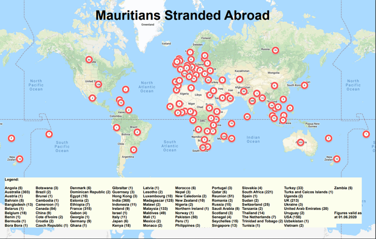 6 350 Mauriciens toujours bloqués dans le monde