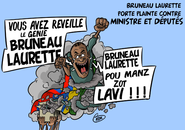 [KOK] Le dessin du jour : Bruneau Laurette porte plainte contre ministres et députés