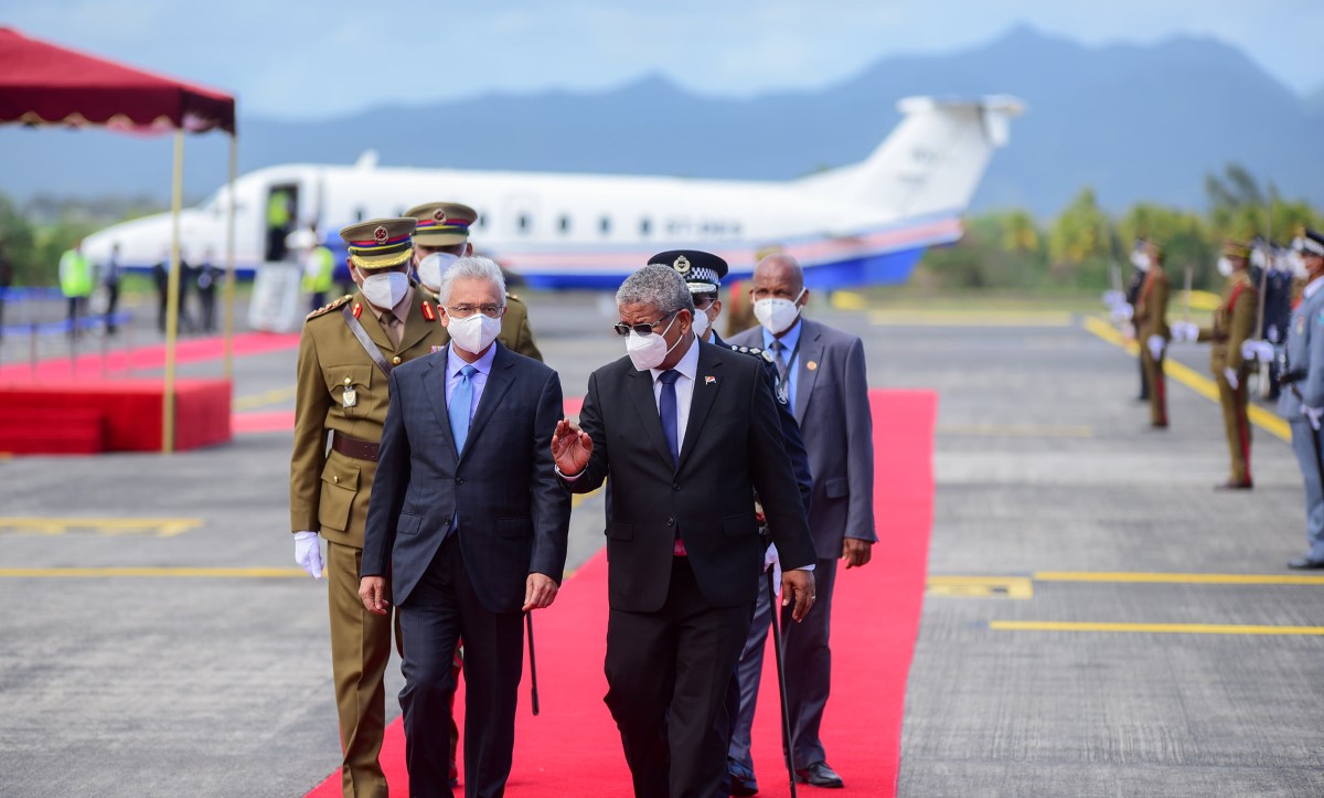 Le président des Seychelles Wavel Ramkalawan en visite officielle à Maurice