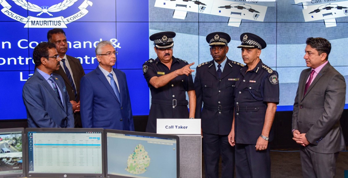 Inauguration du Police Main Command and Control Centre (PMCCC), le 19 août 2019