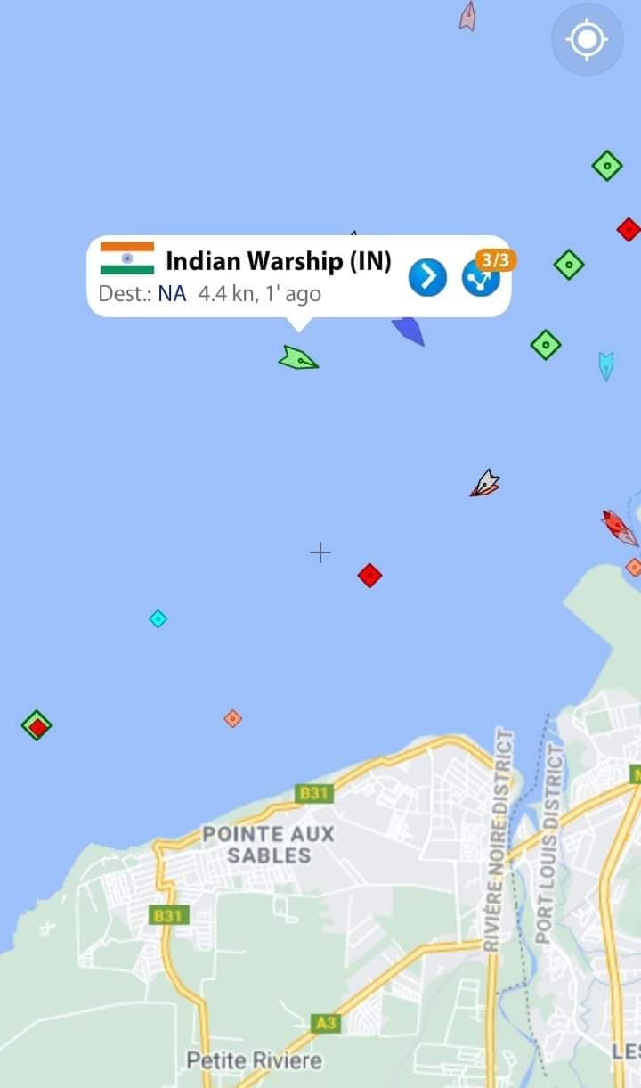 Arrivée de l’INS Shardul, navire de guerre de la marine indienne dans le port