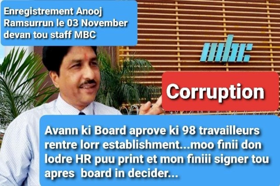 [Paul Lismore] The latest act of corruption of Anooj the Idiot at MBC...