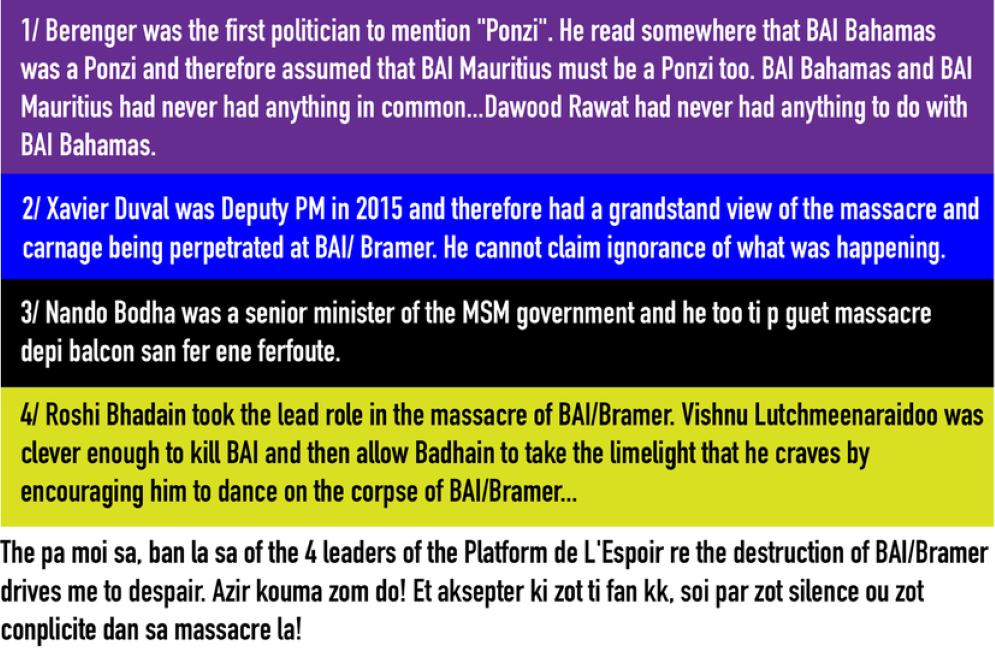 [Paul Lismore] The facts that people tend to forget too readily over the massacre of BAI..