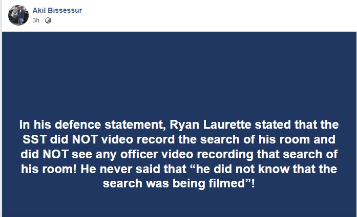 Affaire Laurette : Un article contesté par les avocats de Ryan Laurette