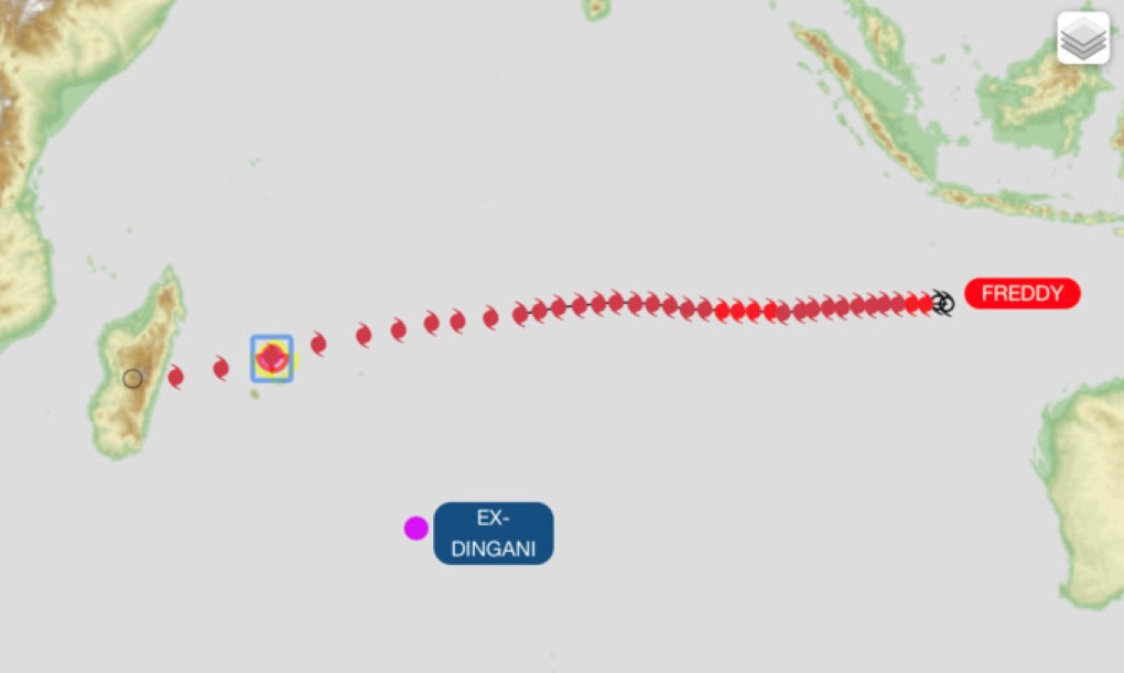 Le cyclone tropical intense Freddy devrait passer au plus près de Maurice dans la nuit de lundi/mardi 