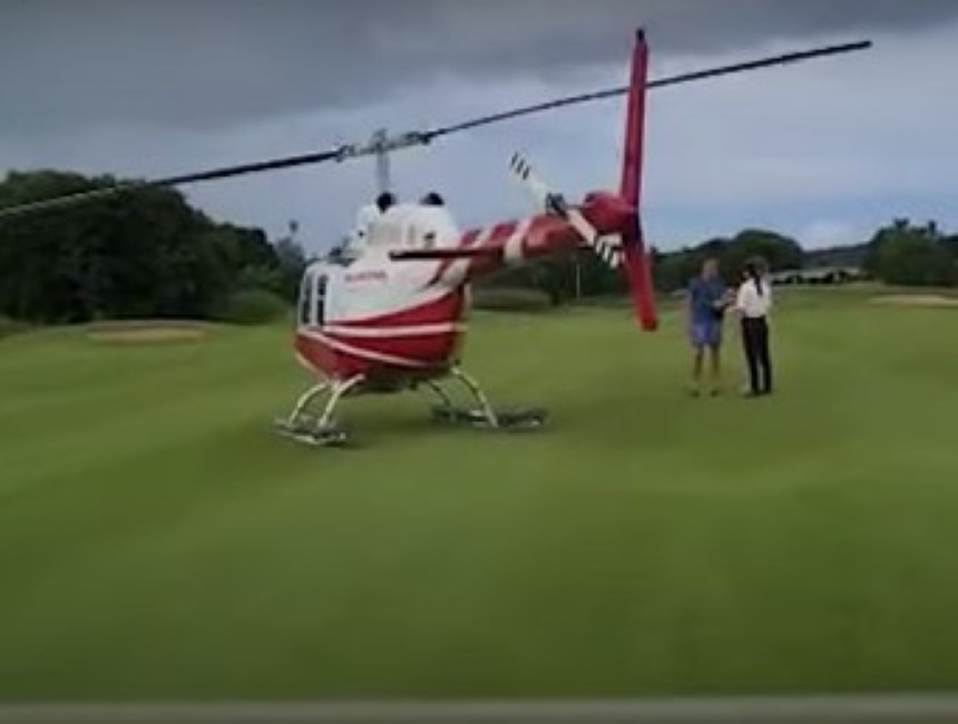 Bel-Ombre : Pour éviter le crash, un hélicoptère d'Air Mauritius se pose sur un terrain de golf