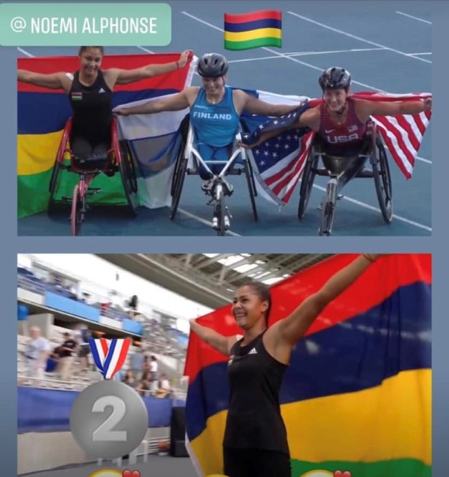 Championnats du Monde Para Athlétisme - Paris2023 : La Mauricienne Noemi Alphonse vice-championne du monde du 100m