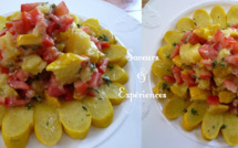 La recette d'Emmanuelle : Salade de Pâtisson &amp; Tomates, Soleil des îles