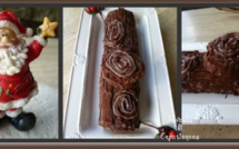 La recette de Emmanuelle : La Bûche de Noël Chocolat Marron sans Beurre