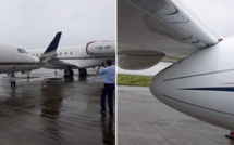 A Plaisance, deux jets privés au sol sont entrés en collision lors de la tempête Calvinia