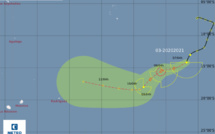 La future tempête tropicale Bongoyo est à environ 2650 km au Nord-Est de Maurice