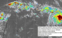La tempête baptisée Faraji à environ 2500 km à l'est-nord-est de Maurice