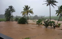 Intempéries dans le Sud, Sud-Est de l'île : montée des eaux et maisons inondées
