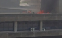 Explosion sur le toit du bâtiment Emmanuel Anquetil